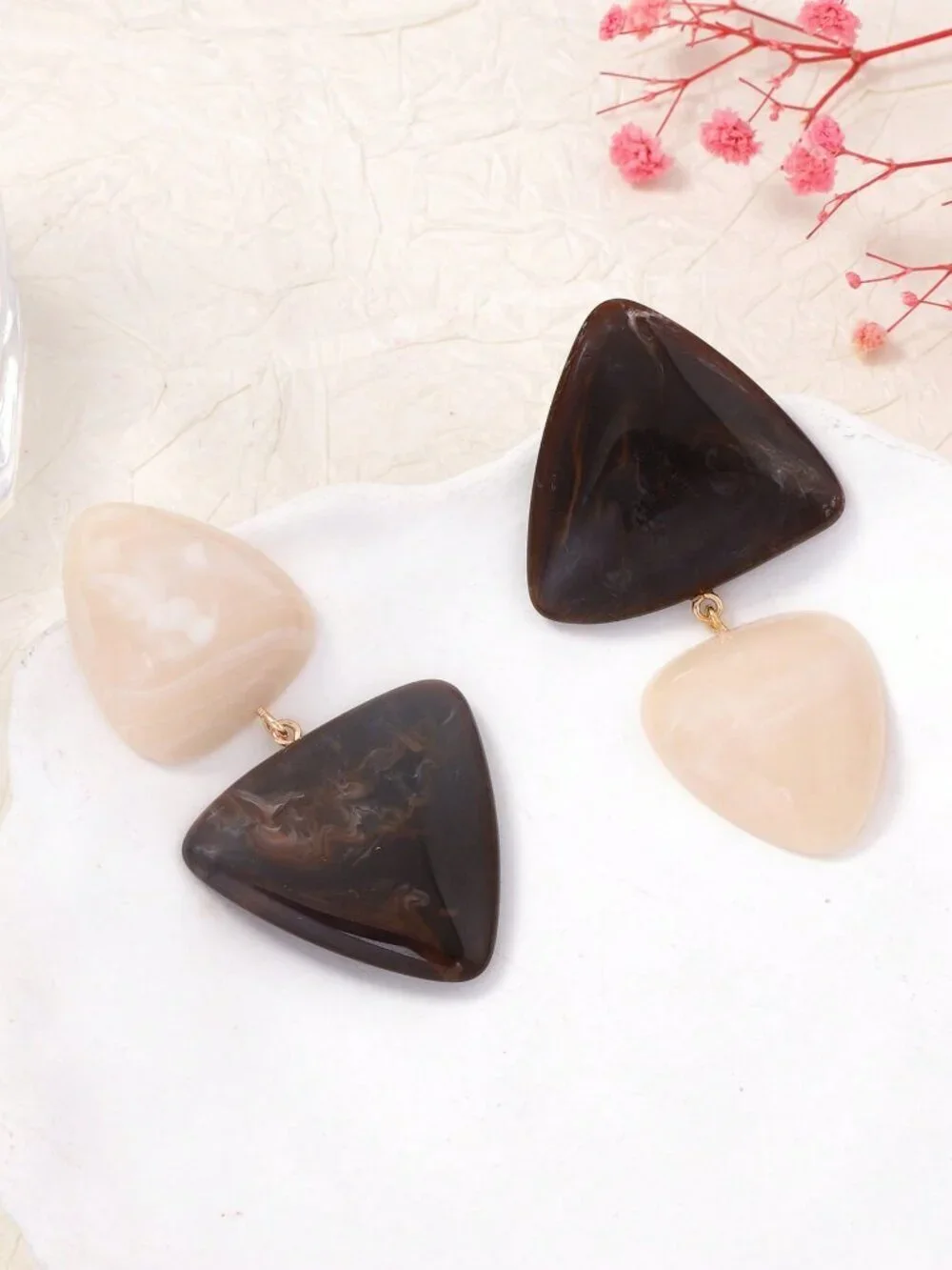 Multicolor Creative Women's Acrylic Geometric Triangle Earrings
